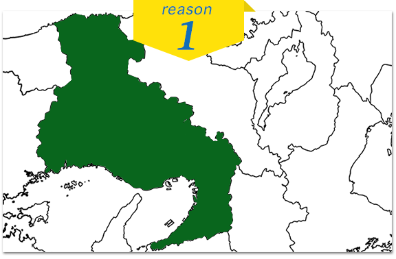 兵庫県・大阪府の地図